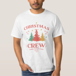 Camiseta Equipe de Natal Família Festivo Retro 