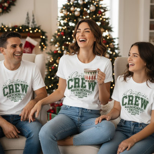 Camiseta Equipe de Natal Nome da Família Personalizado