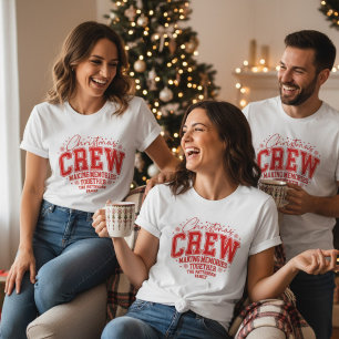 Camiseta Equipe de Natal Nome da Família Personalizado