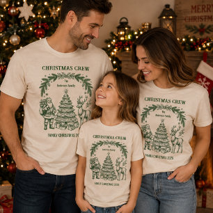 Camiseta Equipe de Natal Rena Santa Vintage