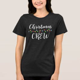 Camiseta Equipe de Natal Roupas de Festa Família Coordenada