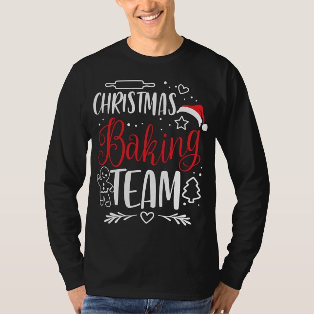 Camiseta Equipe de Natal - Tripulação de Biscoitos do Xmas  (Frente)