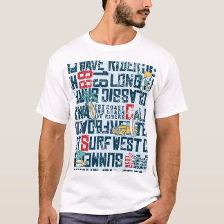 Camiseta Equipe de Navegação da Califórnia: Grunge Seamless