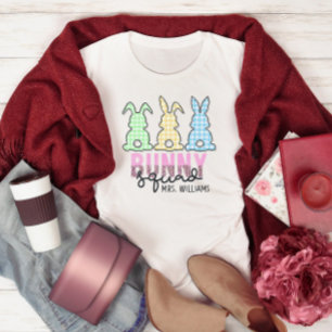 Camiseta Equipe de Nível de Professores Quadrado de Coelhin