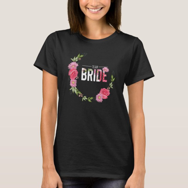 Camiseta Equipe de Noivas Feminina Jga Flores Casamento Des (Frente)