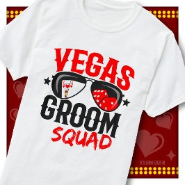 Camiseta Equipe de Noivo de Vegas Festa de Solteiro Equipe