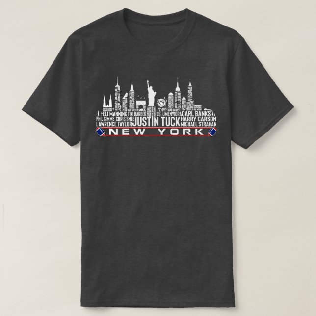 Camiseta Equipe de Nova York sempre lê Nova Iorque Skyl (Frente do Design)