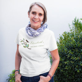Camiseta Equipe de Observação de Pássaros Aniversário