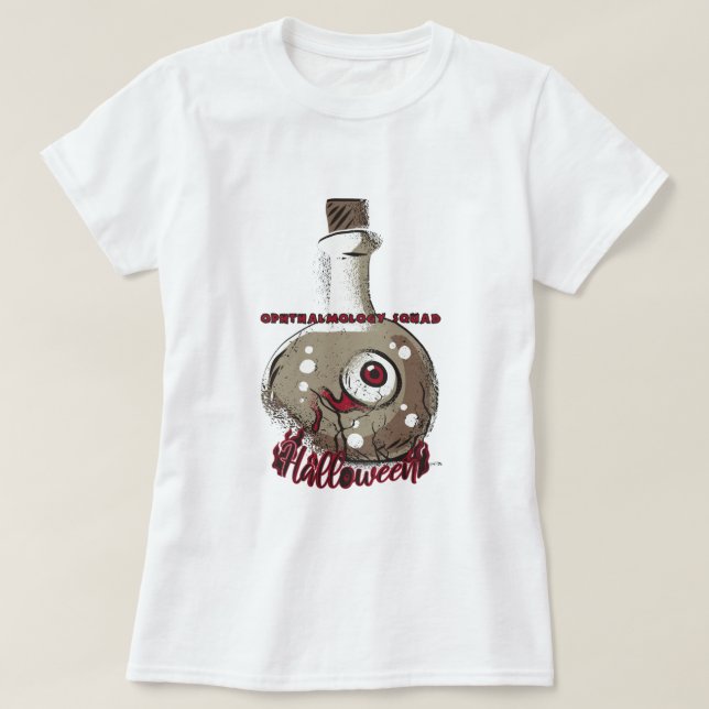 Camiseta Equipe de Oftalmologia - Olho de Halloween  (Frente do Design)