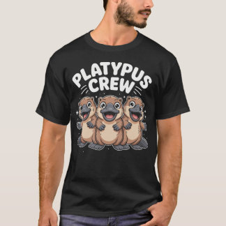 Camiseta Equipe de Ornitorrinco Desenho Estranho Animal Aus