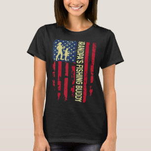 Camiseta Equipe de Pai Filho da Força de Pesca do Vovô Jove