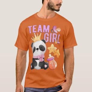 Camiseta Equipe de Panda Bonita Sexo Rapariga Chá de fralda