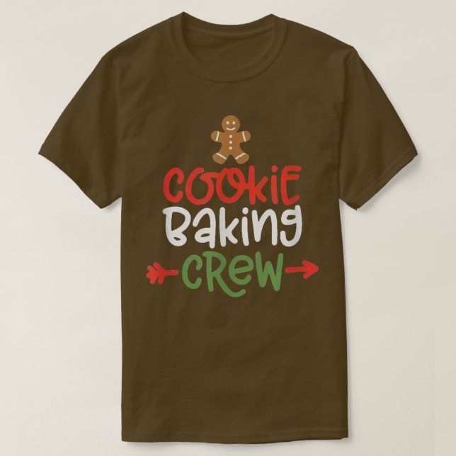 Camiseta Equipe de Pão de Gengera Natal Cookie Baking Crew (Frente do Design)