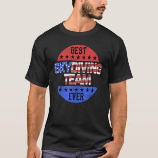 Camiseta Equipe de Paraquedismo Divertida Dia da Independên
