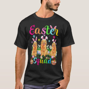 Camiseta Equipe de Páscoa Orelha de Coelho Retriever Dourad