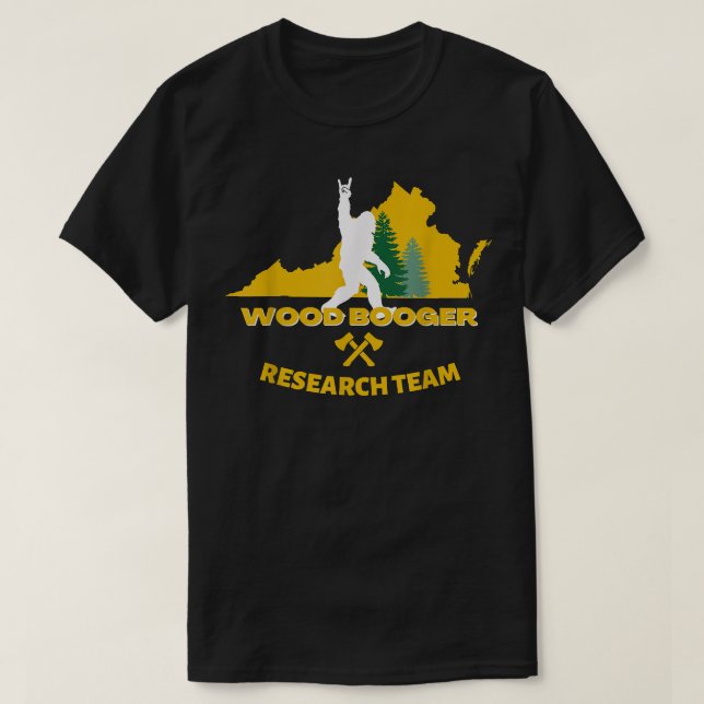 Camiseta Equipe de Pesquisa Woodbooger (Frente do Design)