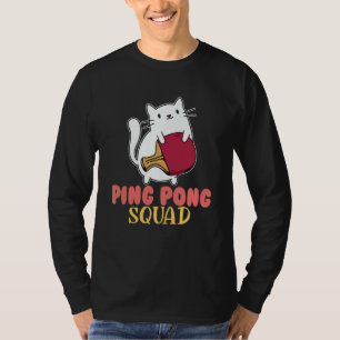 Camiseta Equipe de Ping Pong Remo Tênis de Mesa gato