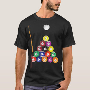 Camiseta Equipe de Piscinas da Liga Bar Bilhar de 8 bolas -