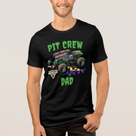 Camiseta Equipe de Pit do Pai Grave Digger do Monster Jam