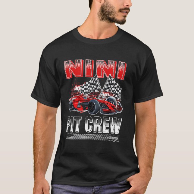 Camiseta Equipe de Pit Nini Carro de Aniversário Carro de C (Frente)