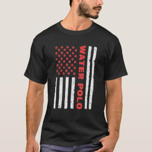 Camiseta Equipe de Pólo Aquático da Bandeira Americana Pólo