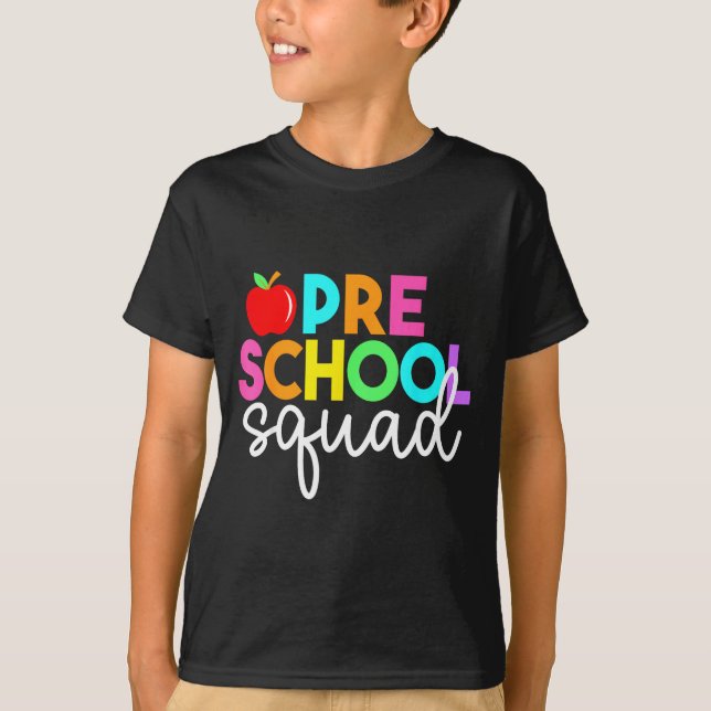Camiseta Equipe de pré-escola de volta aos professores alun (Frente)