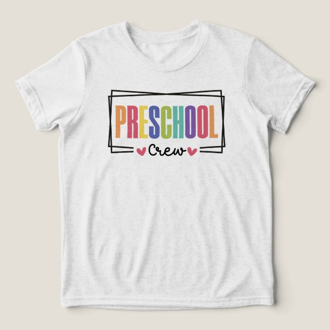 Camiseta Equipe de pré-escolaridade da tripulação (Design frontal)