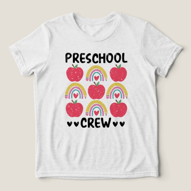 Camiseta Equipe de pré-escolaridade da tripulação (Design frontal)