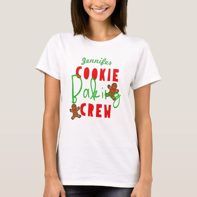 Camiseta Equipe de Preparação de Biscoitos Diversão Culinár (Frente)