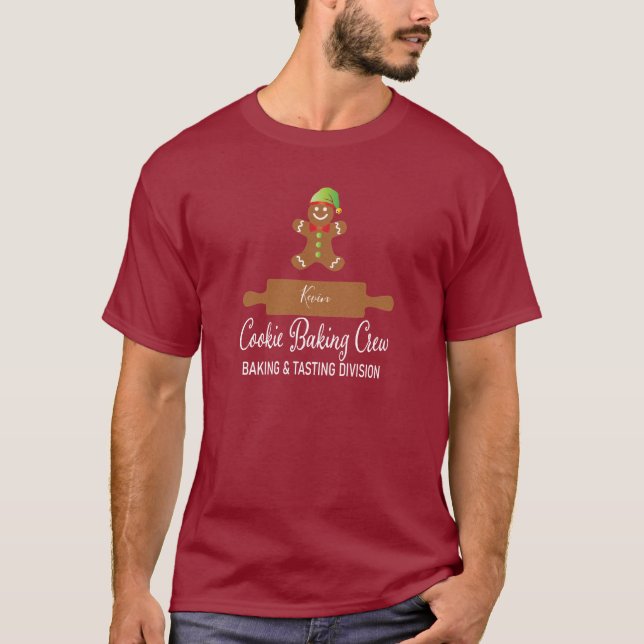 Camiseta Equipe de Preparação de Biscoitos Feriado (Frente)