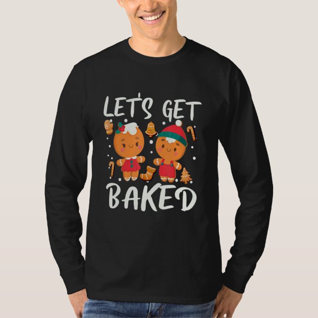 Camiseta Equipe de Preparação de Biscoitos Let's Get Baked  (Frente)
