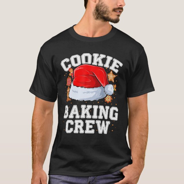 Camiseta Equipe de Preparação de Biscoitos Natal Gingerbrea (Frente)
