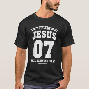Camiseta Equipe de Presentes Cristã Jesus 7 Equipe de Ganho