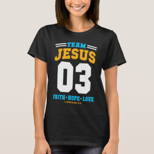 Camiseta Equipe de presentes cristãos Jesus 03 Faith Hope L