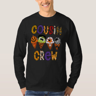 Camiseta Equipe de Primo Sorvete de Horror de Halloween Ros