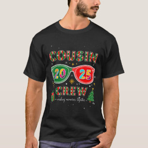 Camiseta Equipe de Primos 2025 Natal Divertido Família Comb