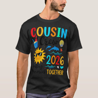 Camiseta Equipe de Primos 2026 Férias de Verão Família Prai