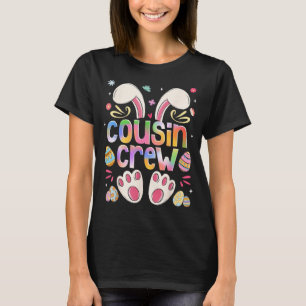 Camiseta Equipe de Primos Bunny Páscoa Família Combinando M