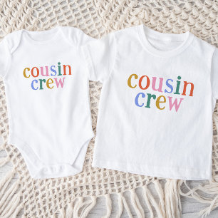 Camiseta Equipe de Primos Coloridos Combinando Família