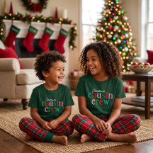 Equipe de Primos de Natal Família Combinando