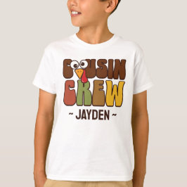 Camiseta Equipe de Primos do Dia de Ação de Graças Personal