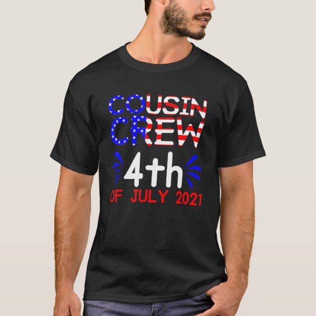 Camiseta Equipe de Primos Esquadrão de Primos 4 de Julho 3 (Frente)
