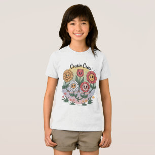 Camiseta Equipe de Primos Floral Fofo