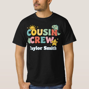Camiseta Equipe de Primos Fofos Personalizados para Família