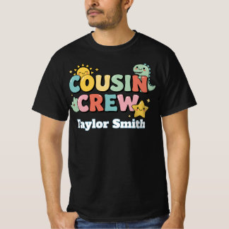 Camiseta Equipe de Primos Fofos Personalizados para Família