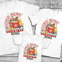 Equipe de primos Natal correspondendo primos retrô