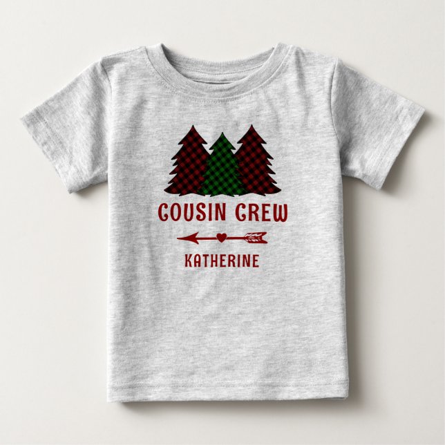 Camiseta Equipe de Primos Personalizada com Árvores de Nata (Frente)