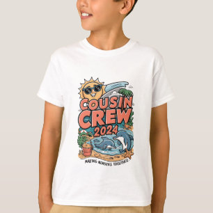 Camiseta Equipe de primos Viagem de Família à Praia nas Fér
