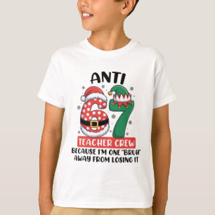 Camiseta Equipe de professor anti 6 7 Natal seis sete engra
