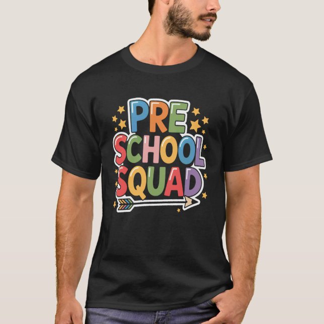 Camiseta Equipe de Professores da Turma de Pré-Escola Diver (Frente)